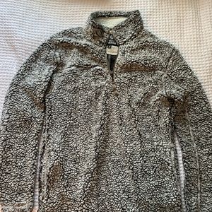 Gray Sherpa quarter zip